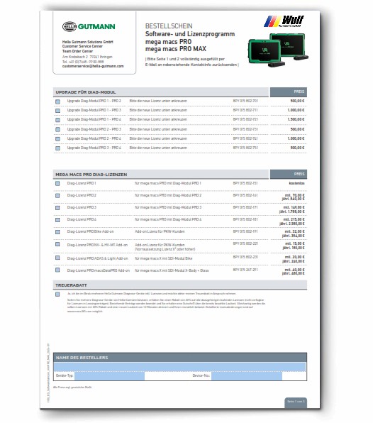 Hella Gutmann mega macs PRO Software Lizenz